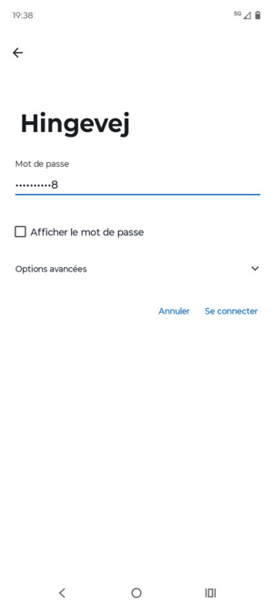 Saisissez le mot de passe du Wi-Fi et sélectionnez Se connecter