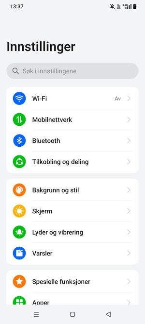 Velg Mobilnettverk