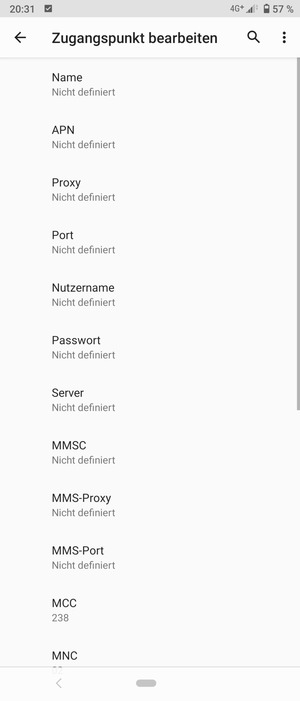 Geben Sie Internet-Informationen ein