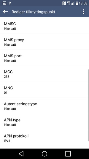 Bla ned og skriv inn MMS-informasjon