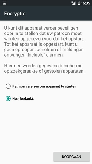 Selecteer uw voorkeursoptie en selecteer DOORGAAN