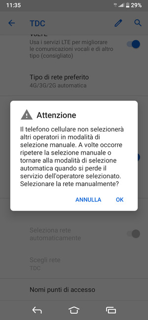 Seleziona OK