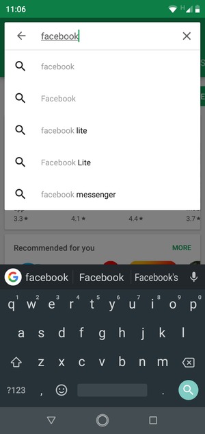 Enter the app name and select Search