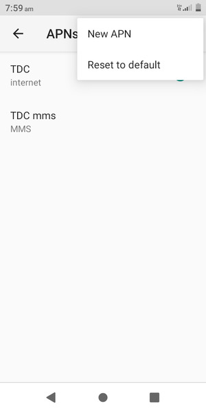 Select Reset to default