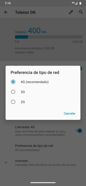Seleccione la opción deseada