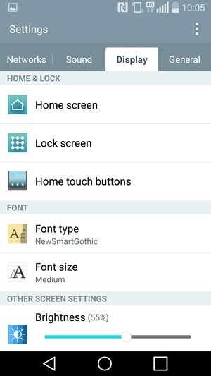 Select Display and Lock screen