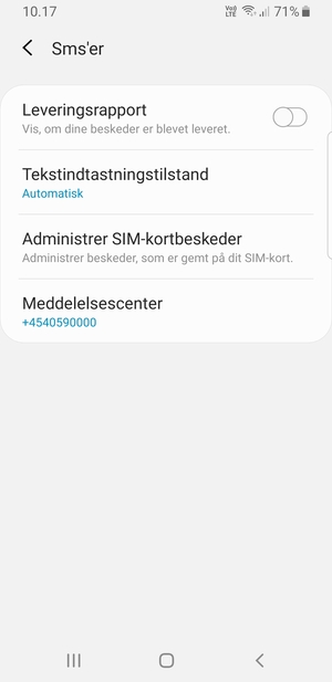Vælg Meddelelsescenter