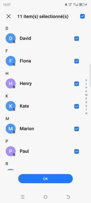 Sélectionnez OK