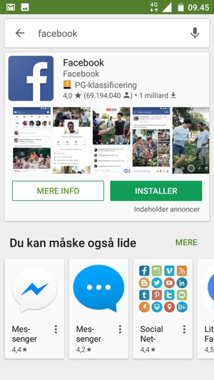 Vælg appen