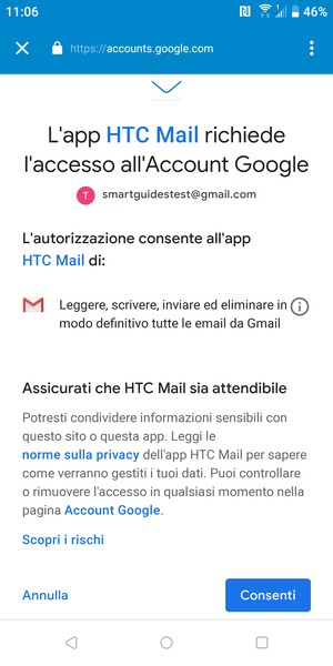 Seleziona Consenti