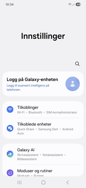 Velg Tilkoblinger