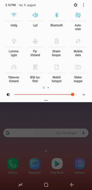 Slå Wi-Fi og Bluetooth fra