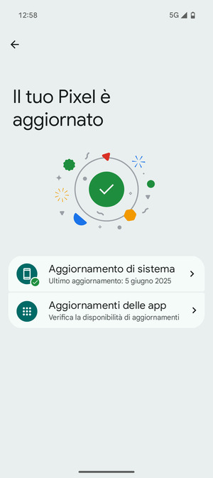 Seleziona Aggiornamento di sistema
