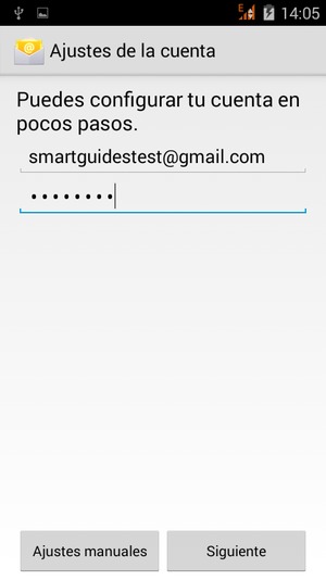 Introduzca su dirección de correo electrónico de Gmail o Hotmail y su contraseña. Seleccione Siguiente