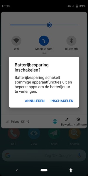 Selecteer INSCHAKELEN