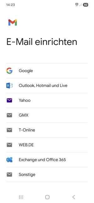 Wählen Sie Sonstige