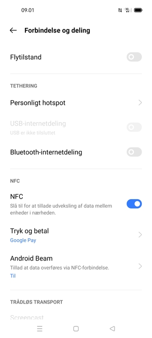 Vælg Personligt hotspot