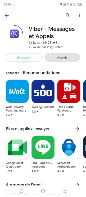 Veuillez attendre la fin de la procédure d'installation