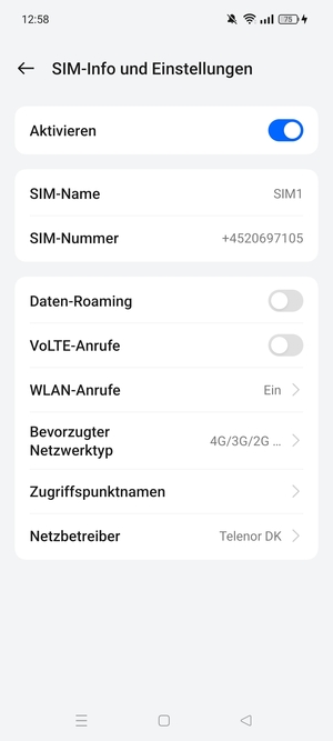 Um das Netzwerk zu wechseln, falls Probleme auftreten, wählen Sie Netzbetreiber