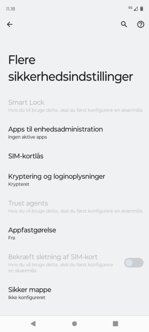Vælg SIM-kortlås