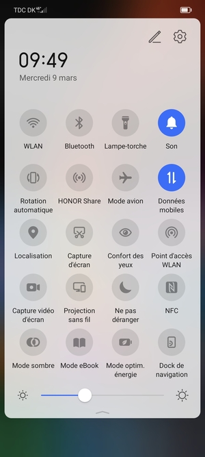 Sélectionnez Mode optim. énergie