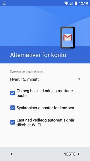 Velg NESTE