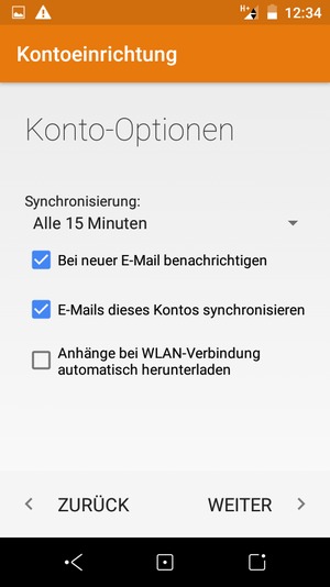 Wählen Sie WEITER