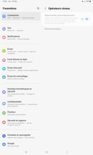 Veuillez attendre la fin de la recherche