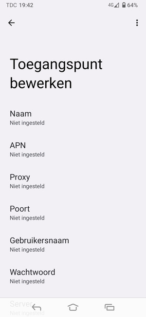 Voer internetgegevens in