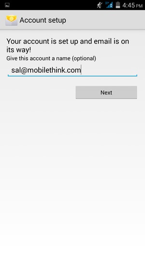 Give your account a name and select Next