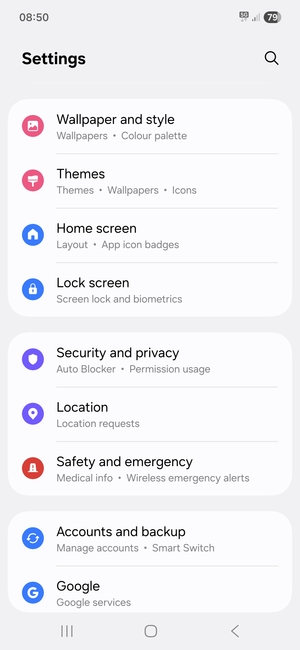 To activate your screen lock, go to the Settings menu and select Lock screen