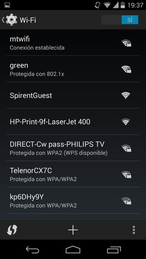 Ahora está conectado a la red Wi-Fi