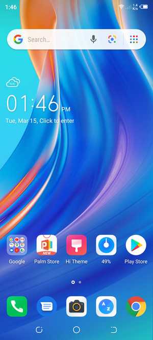 Swipe up