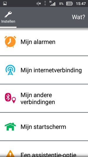 Selecteer Mijn internetverbinding