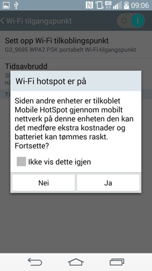 Velg Ja