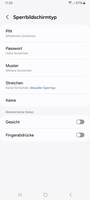Wählen Sie Muster