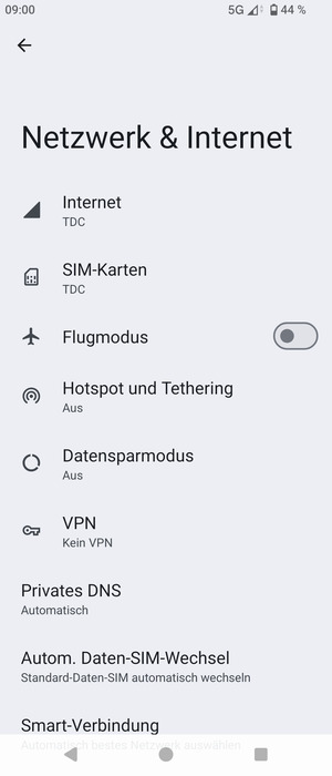 Wählen Sie SIM-Karten
