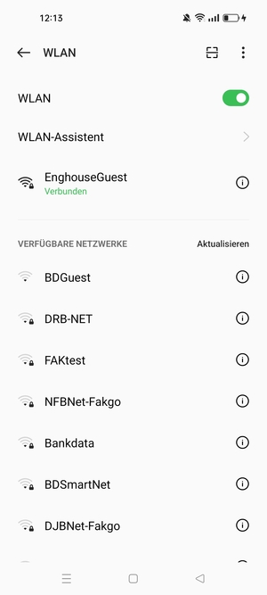 Sie sind nun mit dem WLAN-Netzwerk verbunden