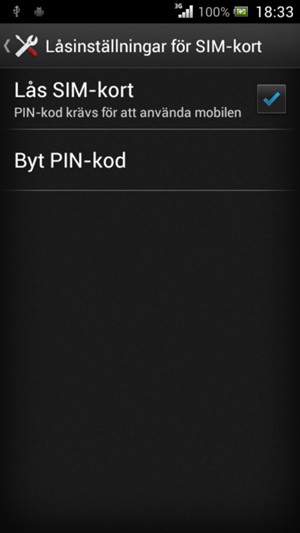 Välj Byt PIN-kod