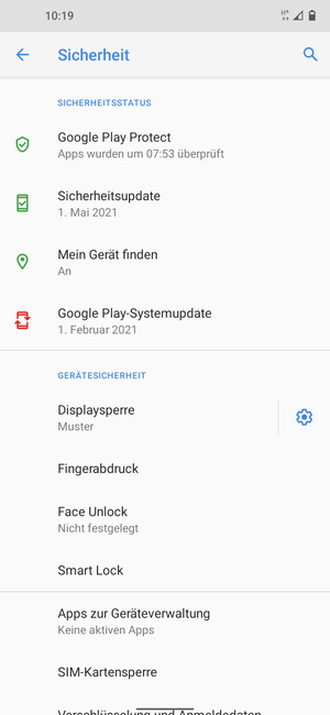 Wählen Sie SIM-Kartensperre