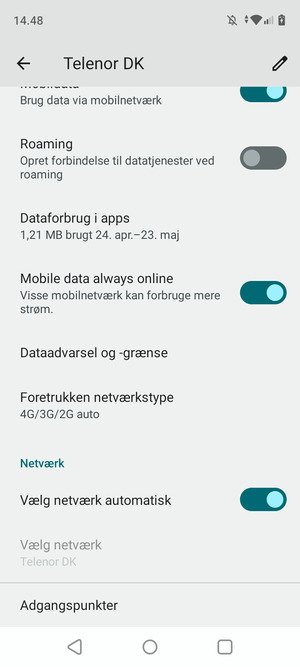 Scroll til og vælg Adgangspunkter