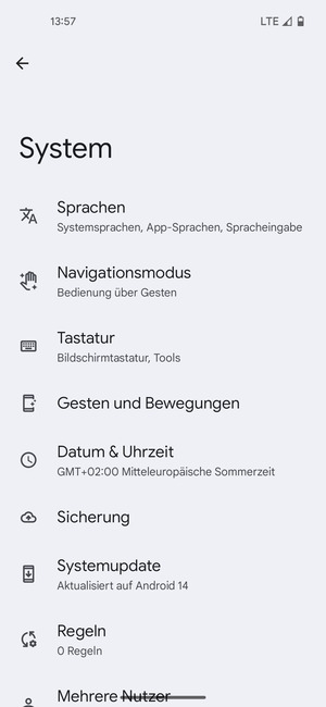 Wählen Sie Systemupdate