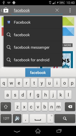 Enter the app name and select Enter