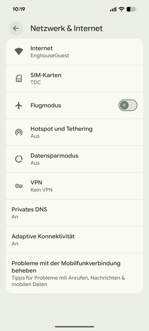 Wählen Sie SIM-Karten