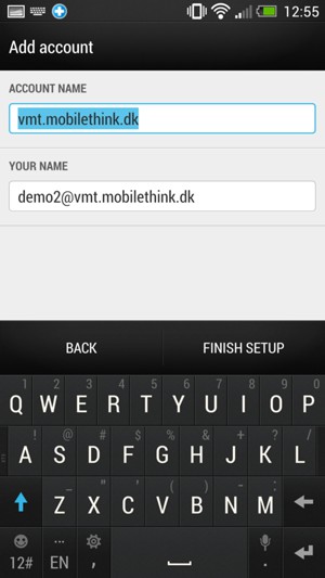 Give your account a name and enter your name. Select FINISH SETUP