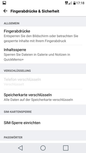 Wählen Sie SIM-Sperre einrichten