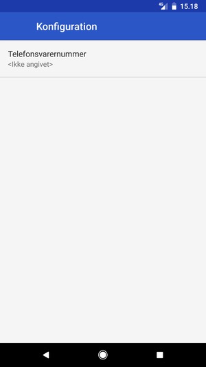 Vælg Telefonsvarernummer