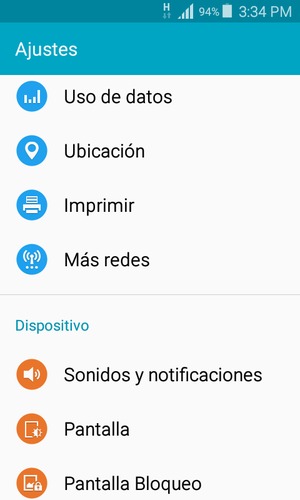 Desplácese y seleccione Más redes