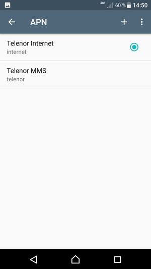 Seleccione Nuevo APN