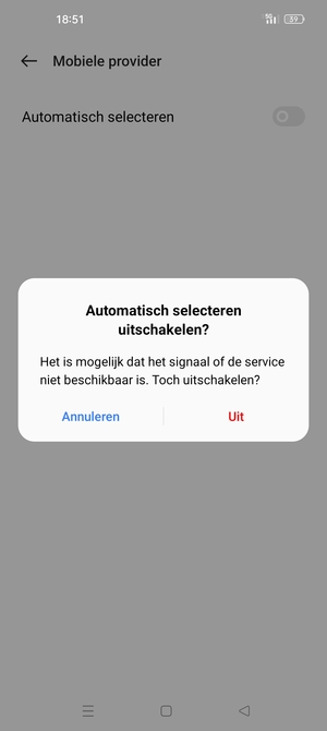 Selecteer Uit